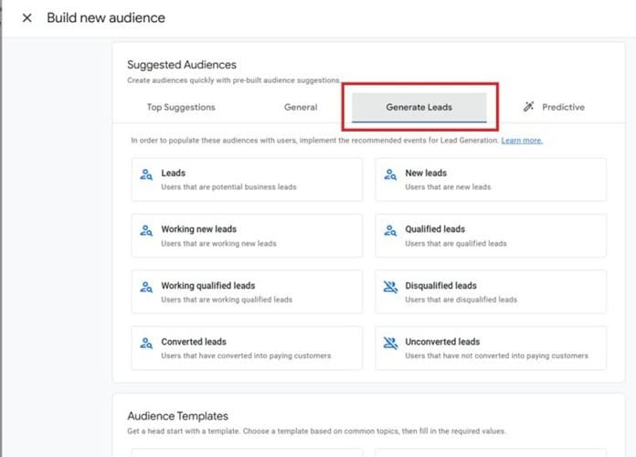 GA4 Poročila o izgubi strank